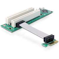 Delock DeLOCK kiemelő kártya PCI Express x1 > 2x PCI 32Bit 5 V, flexibilis kábellel, 9 cm, balos