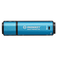 Kingston Kingston 32GB IronKey Vault Privacy 50 USB Type-C Pendrive - Kék