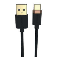 Duracell Duracell 6061 USB-A apa - USB-C apa 2.0 Adat és töltő kábel - Fekete (1m)
