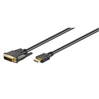 M-CAB M-CAB 7300086 HDMI - DVI átalakító kábel Gold 3m Fekete