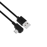 Stansson Stansson CZ-236-D USB-A apa - USB-C apa 2.0 Derékszögű adat és töltőkábel - Fekete (1m)