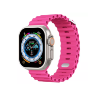 Phoner Phoner River Apple Watch S4/S5/S6/S7/S8/S9/SE/Ultra Lyukacsos Szilikon Szíj 42/44/45/49mm - Pink