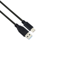 Stansson Stansson CZ-250-D USB-A apa - USB-C apa 3.2 Adat és töltőkábel - Fekete (1m)