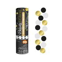 Godan Godan Party konfetti ágyú - Arany/fekete