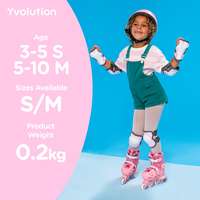 Yvolution Yvolution Gyermek kerékpár bicikli térdvédő és könyökvédő szett - Pink