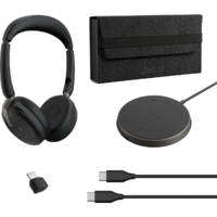Jabra Jabra Evolve2 65 Flex Duo WLC Wireless Headset - Fekete