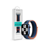 Devia Devia Nylon Woven Apple Watch S4/S5/S6/S7/S8/S9/SE/Ultra Nylon Sport Pánt 42/44/45/49mm - Kék/Narancssárga