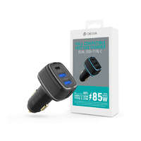 Devia Devia Extreme Speed 2x USB-A / USB-C Autós töltő - Fekete (85W)