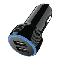 2GO 2GO Dual 2x USB-A Autós töltő - Fekete (12W)