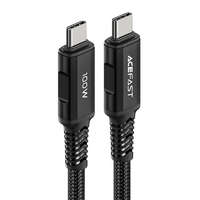 Acefast Acefast C4-03 USB-C apa - USB-C apa Adat- és töltőkábel - Fekete (2m)