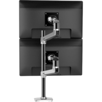 Ergotron Ergotron LX Dual Stacking Arm Tall Pole 21"-40" LCD TV/Monitor asztali tartó - Ezüst (2 kijelző)