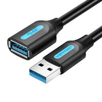 Vention Vention CBHBD USB-A anya - USB-A apa 3.0 Hosszabító kábel - Fekete (0.5m)