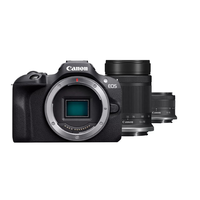Canon Canon EOS R100 Tükörnélküli fényképezőgép + RF-S 18-45mm IS STM + RF-S 55-210mm IS STM Lencse - Fekete