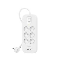 Belkin Belkin SRB002VF2M 220V Túlfeszültség védő elosztó 6 aljzatos 2m - Fehér