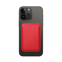OEM Magsafe kártyatartó Eco Bőr Apple iPhone - Piros
