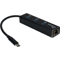 Inter-Tech Inter-Tech Argus IT-410 USB Type C - Gigabit LAN anya + 3x USB-A 3.0 anya Adapter