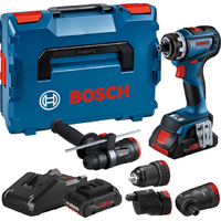 Bosch Bosch GSR 18V-90 FC Professional Akkumulátoros fúrócsavarozó + 2 x 4.0Ah Akkumulátor + Gyorstöltő + Sarok és Excenteradapter