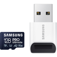 Samsung Samsung 128GB Pro Ultimate microSDXC UHS-I CL10 Memóriakártya + Kártyaolvasó
