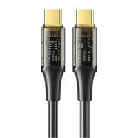 Mcdodo Mcdodo CA-2110 USB Type-C apa - USB Type-C apa Adat és töltőkábel - Fekete (1.8m)