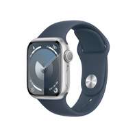 Apple Apple Watch Series 9 GPS (41mm) Okosóra - Ezüst Aluminiumtok Sötétkék Sportszíjjal