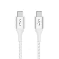 Belkin Belkin Boost Charge USB-C apa - USB-C apa 2.0 Adat és töltő kábel - Fehér (1m)