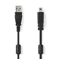 Nedis Nedis USB-A apa - UC-E6 apa Adat kábel - Fekete (2m)