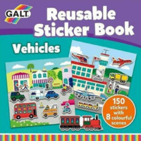Galt Toys Galt Toys Újraragasztható matricás könyv - Járművek