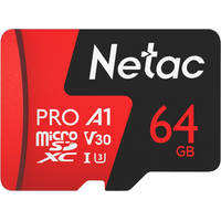 Netac Netac 64GB P500 Extreme Pro Micro SDHC Memóriakártya + SD adapter