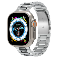 Spigen Spigen Metal Fit 316L Apple Watch S1/2/3/4/5/6/7/8/9/SE/SE 2/Ultra Gyári Fém szíj 42/44/45/49 mm - Ezüst
