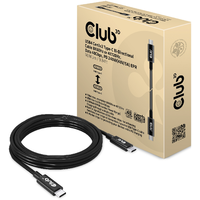 Club3D Club3D CAC-1579 USB4 Gen3x2 Type-C apa - USB4 Gen3x2 Type-C apa 3.2 Adat és töltő kábel - Fekete (3m)