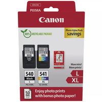 Canon Canon PG-540L + CL-541XL Photo Value Pack Eredeti Tintapatron Fekete + Tri-color + Fotópapír