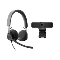 Logitech Logitech Zone Vezetékes Headset + Brio 4K Webkamera szett - Grafitszürke