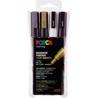 Uni Uni Posca PC-3M 0.9-1.3mm Dekormarker - Vegyes színek (4 db / csomag)