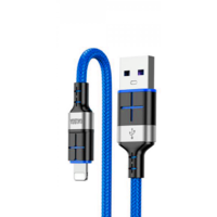 KAKU Kakusiga KSC-696 USB-A apa - Lightning apa töltő kábel 1,2m - Kék