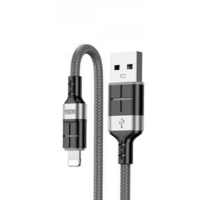KAKU Kakusiga KSC-696 USB-A apa - Lightning apa töltő kábel 1,2m - Szürke