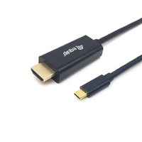 Equip Equip 133411 USB-C/Thunderbolt 3 - HDMI 1.4 Adapterkábel 1m - Fekete