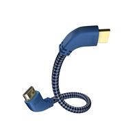 InAkustik InAkustik Premium High Speed HDMI - HDMI 2.0 Derékszögű kábel 2m - Kék