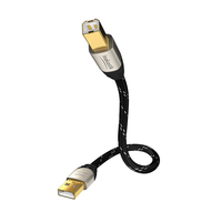 InAkustik InAkustik Exzellenz High Speed USB-A apa - USB-B apa 2.0 Adatkábel - Fekete (1m)