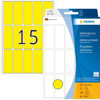 HERMA Herma 20 x 50 mm Cimke sárga (480 címke / csomag)