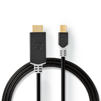 Nedis Nedis CCBW37604AT20 Mini DisplayPort 1.4 - HDMI Kábel 2m - Antracit