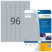 HERMA Herma 30,5 x 16,9 mm Címke lézer nyomtatóhoz ezüst (2400 címke / csomag)