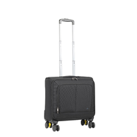 RivaCase Rivacase 8481 Puhafedeles négykerekű bőrönd - Fekete