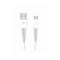 Swissten Swissten 71505521 Basic USB Type-A apa - Micro USB Type-B apa Adat és töltő kábel - Fehér (1m)