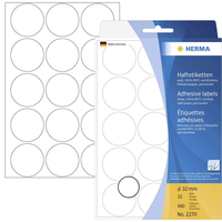 HERMA Herma 32mm átmérőjű jelölö pötty - Fehér (480 címke / csomag)