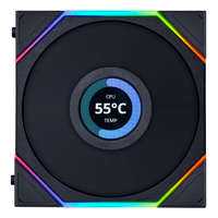 Lian Li Lian Li UNI FAN TL LCD (Reverse Blade) 120mm PWM ARGB Rendszerhűtő - Fekete (3db/csomag)