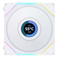 Lian Li Lian Li UNI FAN TL LCD (Reverse Blade) 120mm PWM ARGB Rendszerhűtő - Fehér (3db/csomag)