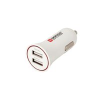 Skross Skross 980485 2x USB Type-A Autós töltő - Fehér (5V / 2.4A)