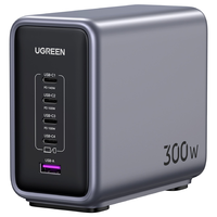 Ugreen Ugreen Nexode 300W 4x USB-C/USB-A Hálózati töltő - Szürke (300W)