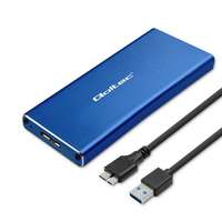 Qoltec Qoltec 51833 M.2 USB 3.0 Külső SSD ház - Kék