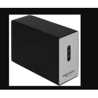 Delock DeLock Externes 2 x 2.5″ USB 3.1 Type-C Külső HDD/SSD ház - Fekete